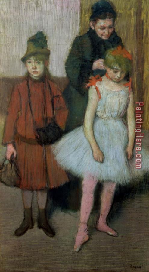 Edgar Degas Woman with Two Little Girls